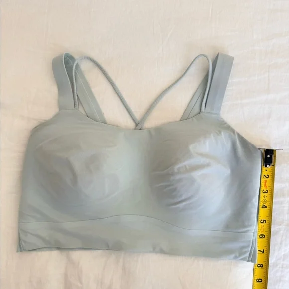 Lululemon Like a Cloud Longline Light Support sz 12, D/DD Cup Sports Bra - Mint - Picture 9 of 12